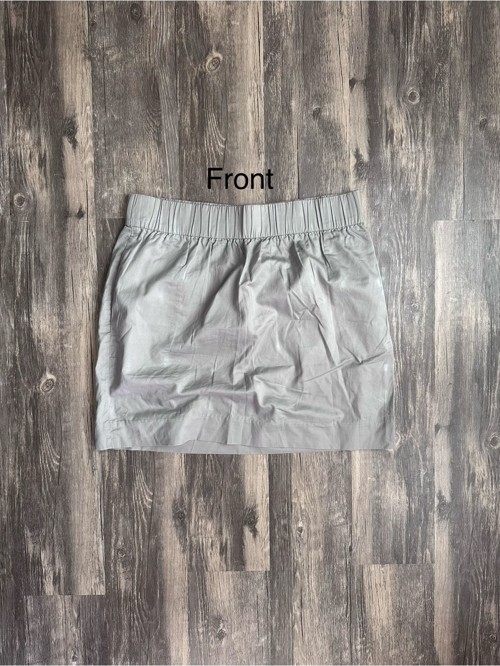 J.Crew Cotton Pull-On Lightweight Skirt Size 8 Gray-Green J Crew Skirt